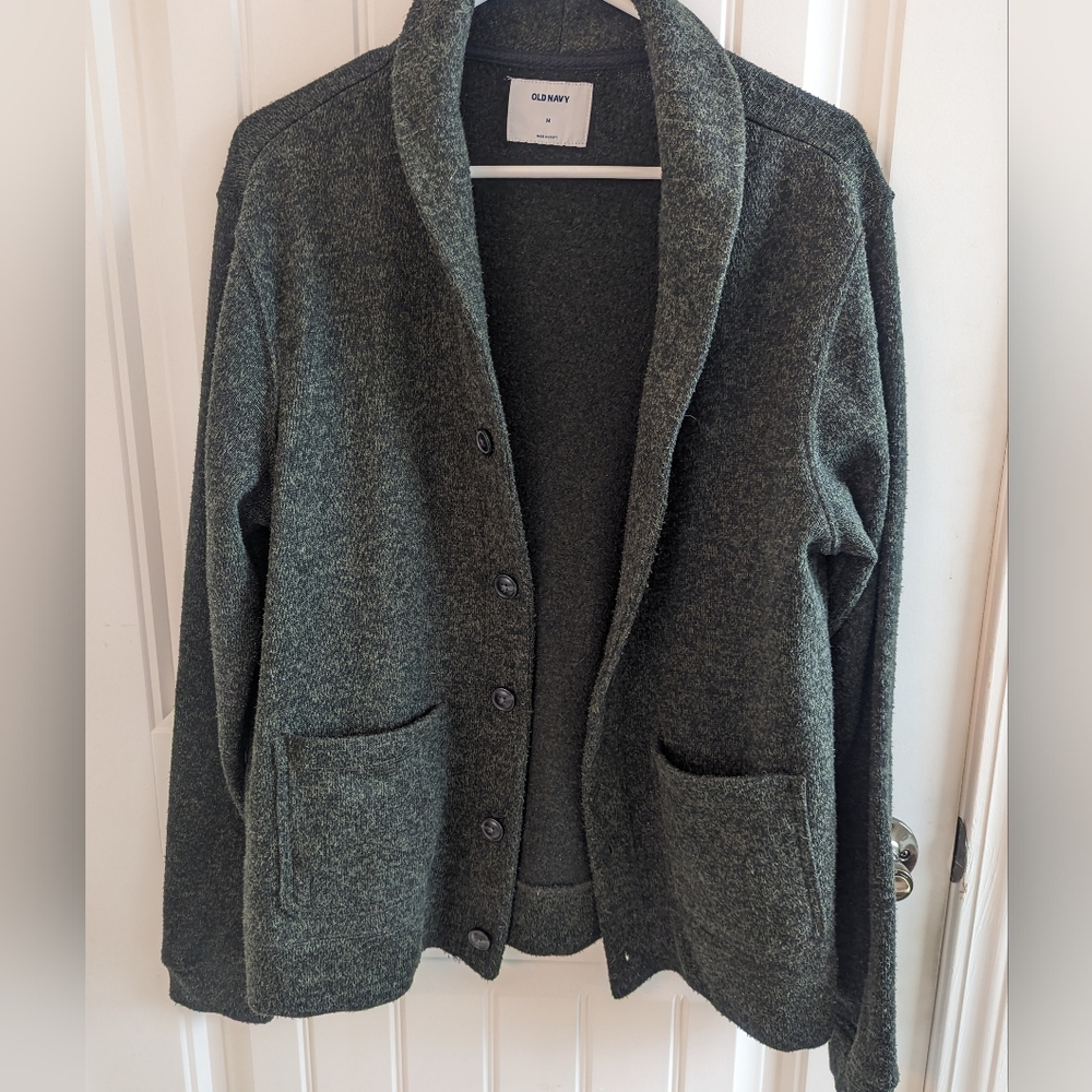 Dark Green Men's Cardigan